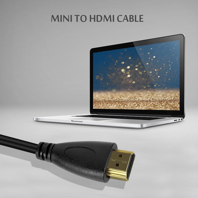 UCEC Mini HDMI to HDMI Coiled, 1ft-1.47ft Small HDMI Cable Support 4K Ultra HD 1080p 3D Compatible with Atomos Ninja V V5, Monitors, Cameras, Projector, A to C - Image 5